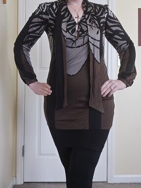 Mara Hoffman Silk Long Sleeve Neck Tie Mini Tunic Dress